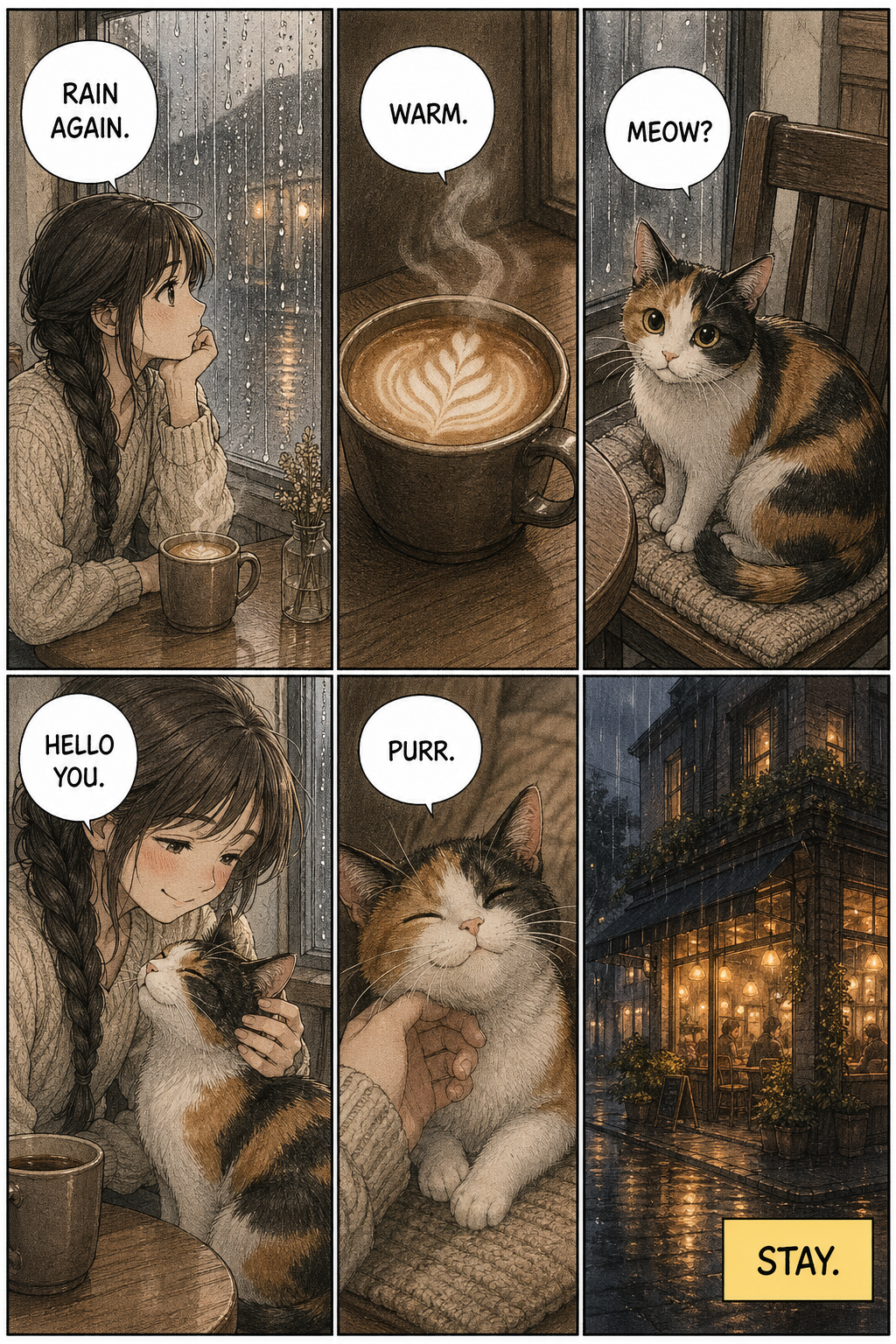 Rainy Afternoon — community manga page made with Manga Maker