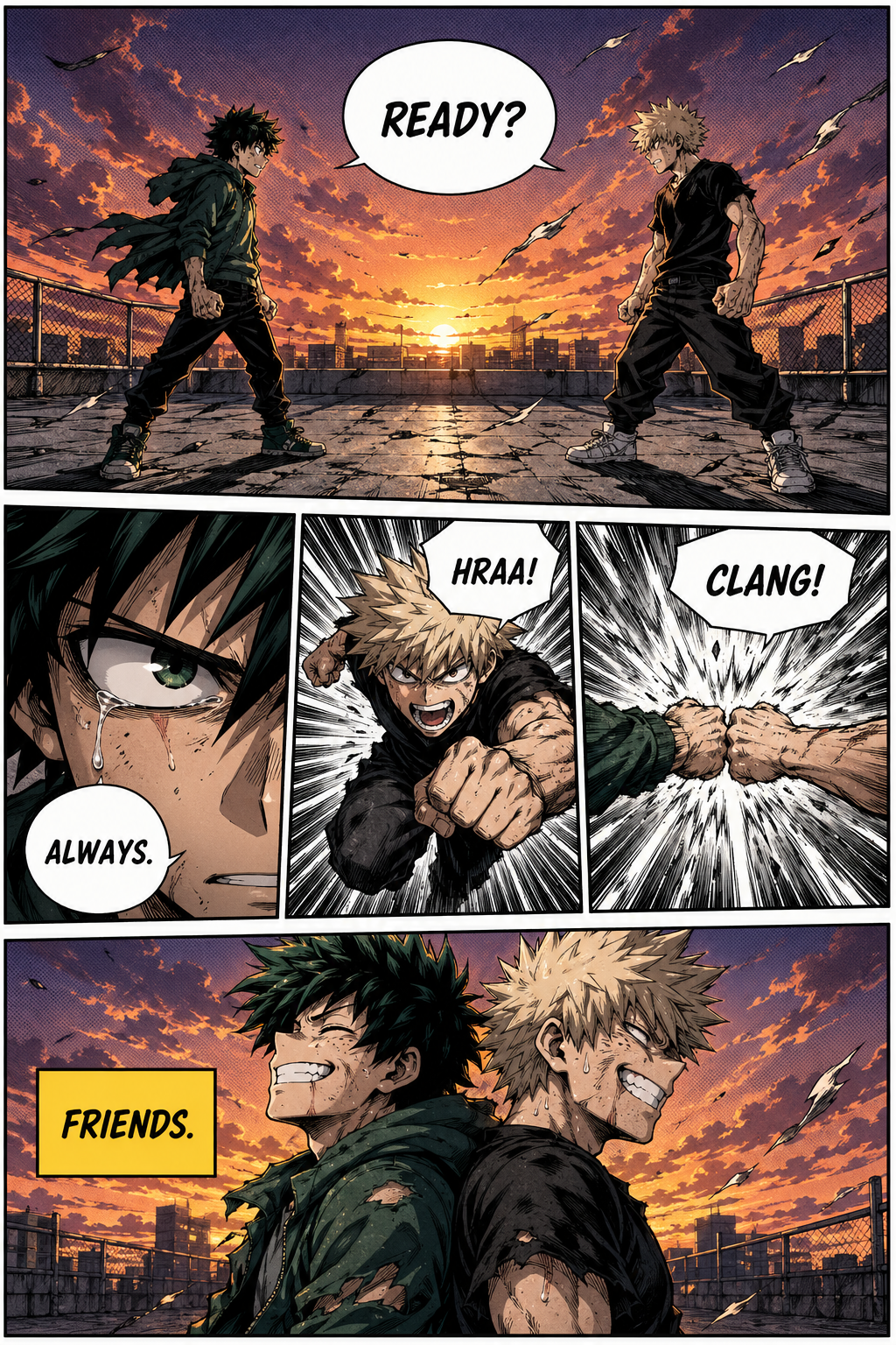 Rooftop Duel — community manga page made with Manga Maker